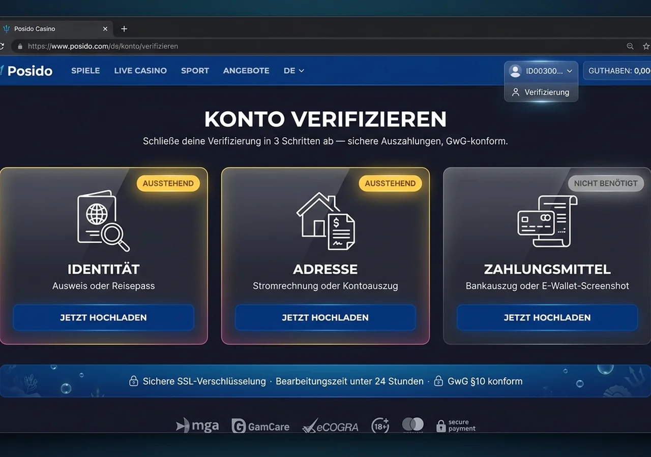 Konto-Verifizierung (KYC) – Posido