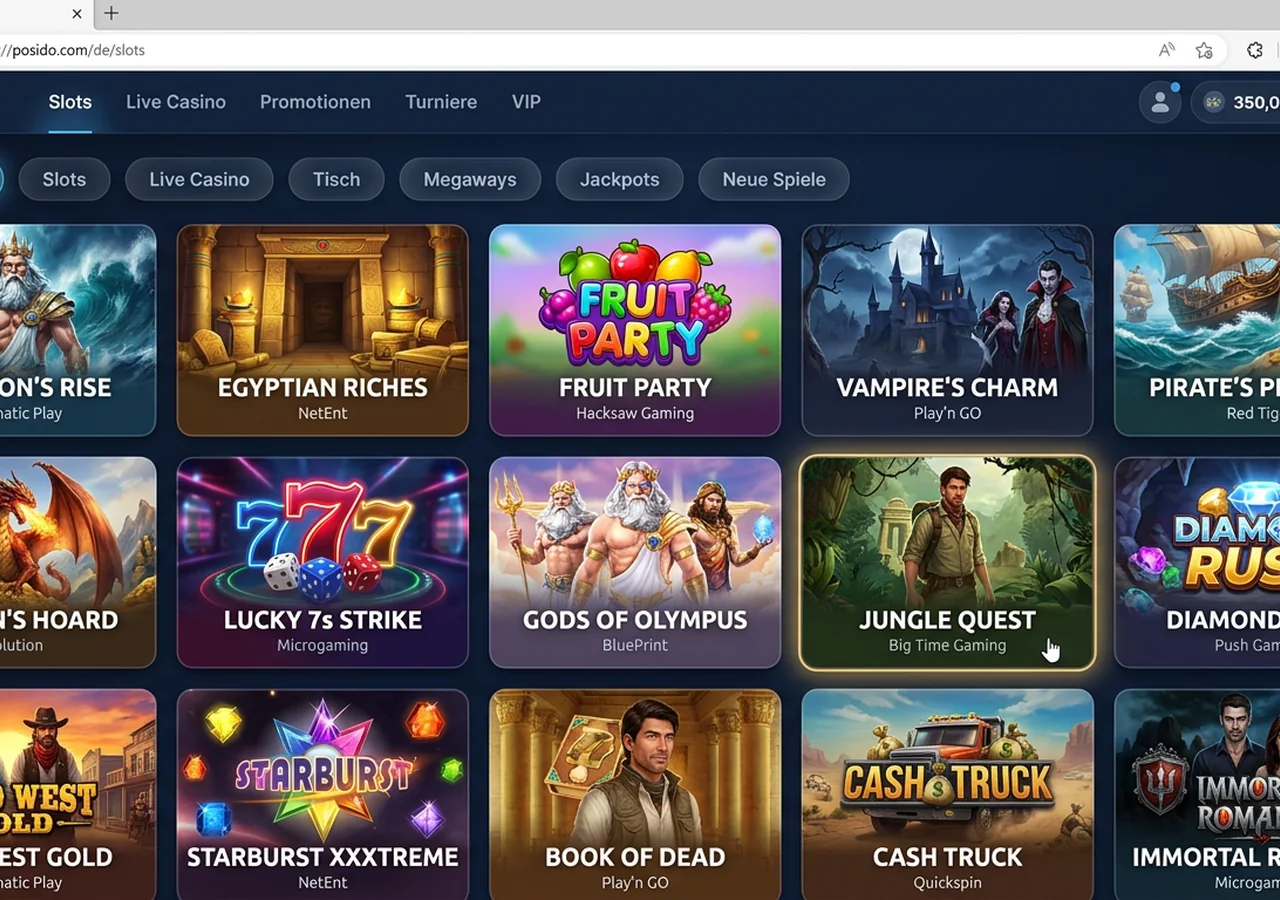 Spielangebot bei Posido – Posido